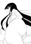  1girl ass black_hair breasts female kill_la_kill kiryuuin_satsuki long_hair monochrome pixiv_manga_sample 