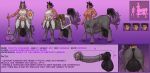 centaur centauress character_sheet futanari gigantic_balls gigantic_penis hammer monster_girl purple_hair zyldark