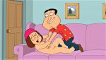  breasts erect_nipples family_guy glasses glenn_quagmire hat meg_griffin nude shaved_pussy thighs tickling 