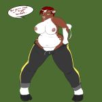  big_breasts bovine breast_milking breasts brown_fur bucket cattle chubby cute datbadger ear_piercing english_text female fur furry hair hooves lactating piercing pink_nipple red_hair tail_tuff text yellow_eyes 
