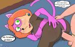  biting_lip cat cat_ears chris_griffin cosplay costume crossover doggy_position earring family_guy lois_griffin naughty_smile red_hair short_hair slit_pupils tail torn_clothes vaginal vaginal_penetration 