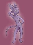 2013 anthro beerus cat dragon_ball dragon_ball_super dragon_ball_z feline looking_at_viewer male nude penis plain_background solo testicles zekromlover
