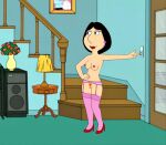  black_hair family_guy lois_griffin pink_thighhighs short_hair tagme 