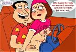  breasts erect_nipples family_guy glasses glenn_quagmire hat lxx meg_griffin panties_down pants_down reverse_cowgirl_position thighs vaginal 
