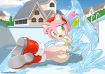 amy_rose anal anal_penetration anthro anus ass breasts domination erection female furry gloves green_eyes greenhand hair hetero male male/female nipples nude penetration penis pink_hair pussy sega sex sonic_*(series) sonic_the_hedgehog_(series) testicles