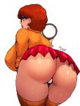  1girl aleksandrgav ass big_ass big_breasts breasts brown_hair bubble_butt dat_ass erect_nipples female female_focus female_only hanna-barbera hourglass_figure lipstick looking_at_viewer looking_back makeup miniskirt nerd nerdy_female nipples pinup pinup_pose rear_view scooby-doo short_hair sideboob solo standing stockings tagme thong turtleneck turtleneck_sweater upskirt velma_dinkley wide_hips 