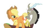 applejack ass discord_(mlp) draconequus friendship_is_magic licking my_little_pony tail