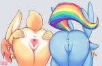  ass bent_over friendship_is_magic my_little_pony pussy rainbow_dash 