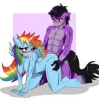 anthro blush breasts cute equine female fixed friendship_is_magic furry green_eyes hair hetero hooves horse keon_(character) male my_little_pony nipples pegasus penetration pony rainbow_dash sex sweat wings