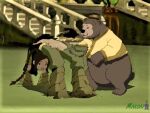  1girl avatar:_the_last_airbender bear beastiality bosco bosco_(avatar) earth_kingdom maxcat_(artist) orgasm rape restrained ripped_clothes surprised ty_lee zoophilia 