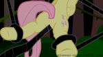 aqua_eyes cutie_mark equid equine fluttershy fluttershy_(mlp) friendship_is_magic gif green_eyes hasbro horse mixeous-nsfw my_little_pony pegasus pink_mane pink_tail pussy tentacle tentacle_rape vaginal_penetration wood yellow_body yellow_fur