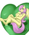  1girl anthro breasts cute equine female fluttershy fluttershy_(mlp) friendship_is_magic furry looking_at_viewer my_little_pony nightfaux nipples nude pegasus pink_hair pinup solo wings 
