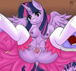  1girl 2013 69_(number) anus breasts equine female friendship_is_magic fur hair horn horse my_little_pony nipples pony presenting presenting_pussy purple_eyes purple_fur purple_hair pussy solo spread_legs spreading stubbornstallion text twilight_sparkle_(mlp) winged_unicorn wings 