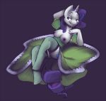  1girl 333456 anthro breasts cute equine female friendship_is_magic furry horn my_little_pony nipples purple_background purple_hair rarity_(mlp) skimpy solo topless unicorn 