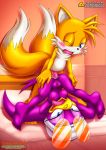  anal bandanna bbmbbf blush breasts hetero male/female miles_&quot;tails&quot;_prower mobius_unleashed palcomix pietro&#039;s_secret_club piledriver_position purple_fur sega shades sonic_(series) sonic_the_hedgehog_(series) tongue_out wave_the_swallow yellow_fur 