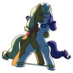  applejack collar friendship_is_magic my_little_pony pussy rarity_(mlp) yuri 