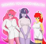  3girls anthro cute english_text friendship_is_magic multiple_girls my_little_pony nurse text twilight_sparkle_(mlp) 