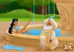 aladdin_(series) alluring bottomless disney fountain naked_from_the_waist_down princess_jasmine tagme the_sultan wet xl-toons