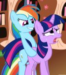  cum friendship_is_magic futanari my_little_pony open_mouth rainbow_dash_(mlp) teeth twilight_sparkle_(mlp) 