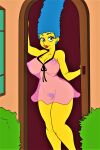  ass breasts erect_nipples marge_simpson negligee pubic_hair pussy see-through the_simpsons thighs 