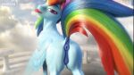  1girl 3d clopician equine horse my_little_pony pony pussy rainbow_dash tagme 