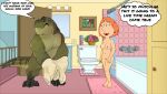 bathroom_sex bathtub blackzacek cheating_wife cmdrzacek family_guy imminent_sex lizardman lois_griffin muscular_male nude_female pale_breasts pussy scalie undressing