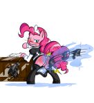  2012 anus ass blue_eyes blush butt cloth clothing cutie_mark equine female friendship_is_magic hair horn horse long_hair looking_back maid maid_uniform my_little_pony no-ink pink_hair pinkie_pie pinkie_pie_(mlp) pony pussy solo spanking stockings 