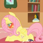  2013 anus blush butt cum cum_on_floor cutie_mark dildo equine female fluttershy fluttershy_(mlp) friendship_is_magic fur hair horse horse_penis_dildo insertion long_hair masturbation my_little_pony open_mouth orgasm penetration pink_hair pony pussy sex_toy solo vaginal vaginal_insertion vaginal_penetration wings yellow_fur 