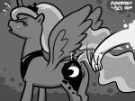  2012 anus blush closed_eyes crown crying cutie_mark equine female friendship_is_magic greyscale hair horn horse human long_hair monochrome my_little_pony pain pokehidden pony princess_luna pussy spanking winged_unicorn wings 