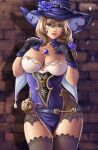  1girl big_breasts blonde_hair female_focus female_only flowerxl genshin_impact high_res high_resolution lisa_(genshin_impact) long_hair solo_female solo_focus tagme video_game_character video_game_franchise 