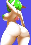  1girl ashraely ass breasts gardevoir green_hair hi_res high_res highres nintendo nipples pokemon pokemon_(species) pussy 