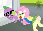  ass beastiality clothed dog equestria_girls fellatio fingering fluttershy friendship_is_magic human my_little_pony oral panties panties_aside skirt skirt_lift spike_(mlp) 