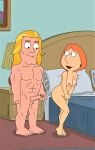  ass blackzacek breasts cmdrzacek erect_nipples erection family_guy horatio_(family_guy) huge_penis lois_griffin nude pale_breasts presenting thighs 