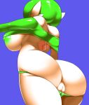  1girl ashraely ass gardevoir green_hair hi_res high_res highres nintendo nipples nude pokemon pokemon_(species) pussy 