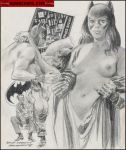  1989 batman batman_(series) breasts bruce_wayne catwoman dc dc_comics kwanchang monochrome nipples selina_kyle signature the_joker 