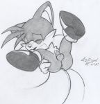  greyscale miles_&quot;tails&quot;_prower monochrome multiple_tails penis sega sonic_(series) sonic_team tail 