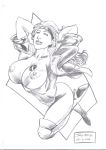  anna_marie armpits cleavage horny huge_breasts jacket jeff_batista_(artist) lipstick marvel nipples nipples_visible_through_clothing rogue sketch stretched_clothing x-men x-men:_the_animated_series 