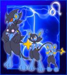  3girls anthro feline female furry luxio luxray nintendo pokemon shinx 