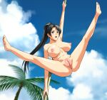 1girl alluring anus bangs black_hair blurry blurry_background breasts clitoral_hood cloud completely_nude dead_or_alive dead_or_alive_5_last_round dead_or_alive_6 dead_or_alive_xtreme dead_or_alive_xtreme_2 dead_or_alive_xtreme_3_fortune dead_or_alive_xtreme_beach_volleyball dead_or_alive_xtreme_venus_vacation dutch_angle full_body high_ponytail high_res long_hair metagraft momiji momiji_(ninja_gaiden) ninja_gaiden nipples nude outside palm_tree pole pole_dancing public puffy_areolae pussy rudoni sky smile spread_legs tagme tecmo tree uncensored voluptuous