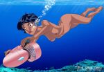  1girl air_bubbles alex_(totally_spies) big_breasts breasts dastigy female freediving nipples nude ocean sea skinny_dipping solo swimming totally_spies underwater water 