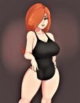  big_breasts dress kim_possible pussy_juice_drip thighs thong 