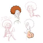  afro ass big_ass bikini breasts bubble_butt cleavage disney dustindemon ear_piercing earrings honey_buttowski kick_buttowski:_suburban_daredevil lipstick looking_back milf orange_hair red_ass red_lipstick shiny shiny_skin smile solo surprise swimsuit white_background wide_hips 