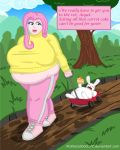 angel_(mlp) cake fluttershy friendship_is_magic morbidly_obese my_little_pony professordoctorc