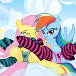  fluttershy friendship_is_magic junglepony my_little_pony rainbow_dash 