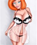  ann_possible edit erect_nipples_under_clothes huge_breasts kim_possible negligee see-through thighs thong 