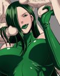  breasts butcha-u caressing_testicles censored erection eroquis green_eyes green_hair green_lipstick hair hair_over_one_eye hairjob large_breasts licking_lips lip_licking lipstick lowres madame_hydra makeup marvel naughty_face penis squeezing_testicles tongue tongue_out viper_(marvel) 