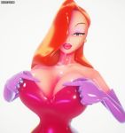  3d big_breasts bouncing_breasts erect_nipples flashing gif gloves hair_over_one_eye honeycam huge_breasts jessica_rabbit red_dress red_hair who_framed_roger_rabbit 