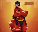  black_eyes black_hair disney gigantic_ass gigantic_breasts hourglass_figure stinkycokie the_incredibles torn_clothes violet_parr 
