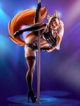  big_ass big_breasts bikini champagne fox orange_fur platform_shoes pole_dancing seductive sexyfur vixen 