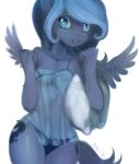  2013 blue_hair cutie_mark equine female friendship_is_magic green_eyes hair horse human humanized jiayi lingerie looking_at_viewer my_little_pony nightgown panties pony princess princess_luna royalty solo underwear wings 